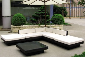 rattan garden sofa