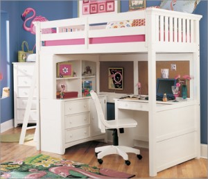 bunk beds with desk