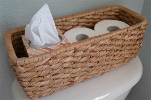 toilet papers in a basket