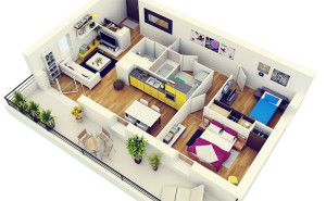 apartment plan illustration