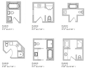 Bathroom layouts